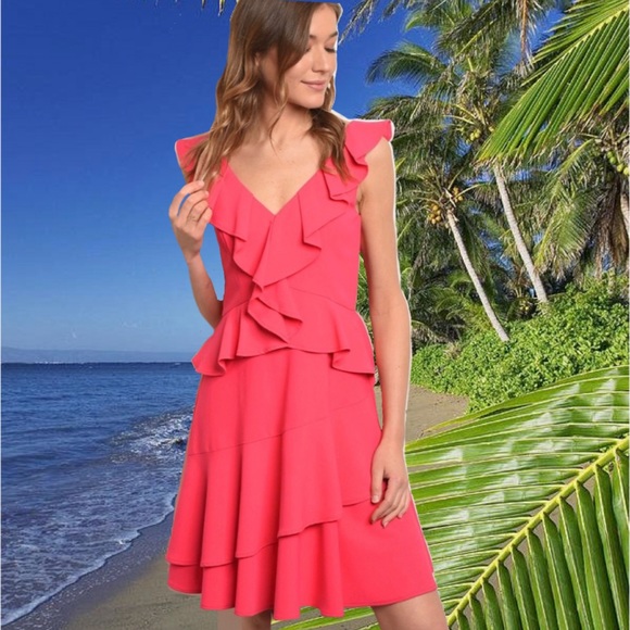 FLUTTER DRESS FUCHSIA - Picture 2 of 8